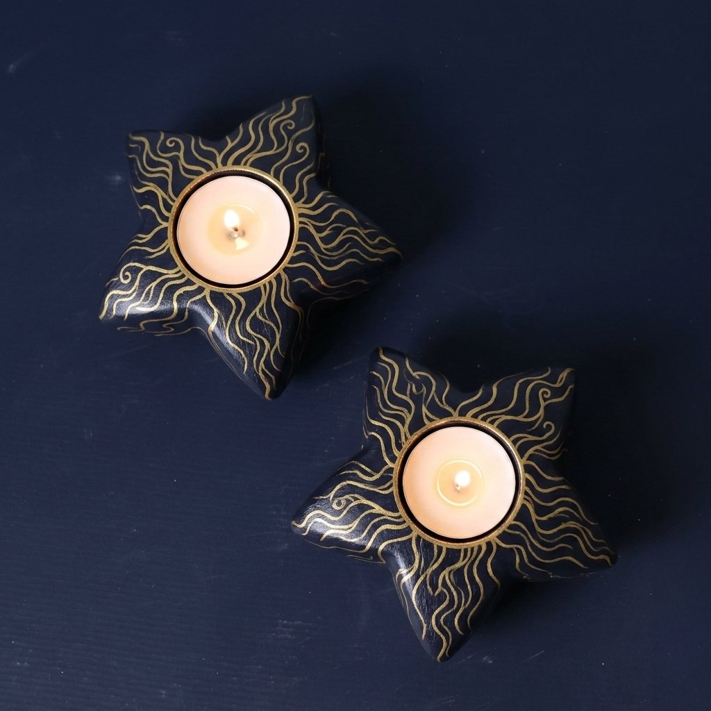hand painted stars with candles 202607281118 hand painted stars with candles 202607281118